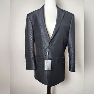 Vitarelli Italian Single  Breasted Blazer Black RSVP $699 Size 36S
